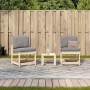 Juego de muebles de jardín 3 piezas madera maciza de pino de vidaXL, Sillas de jardín - Ref: Foro24-832620, Precio: 96,12 €