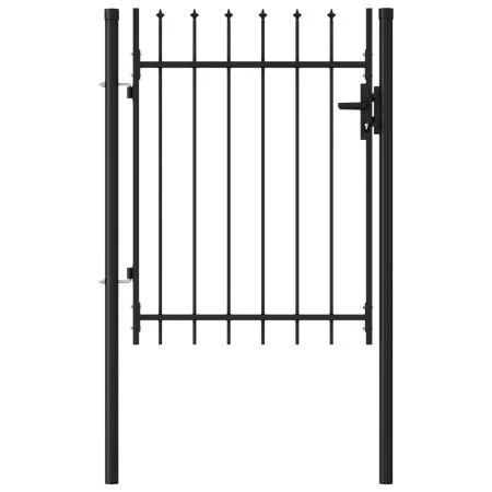 Zauntor mit Tür und schwarzen Stahlspitzen 1x1,2 m von vidaXL, Gartentore - Ref: Foro24-146033, Preis: 147,81 €, Rabatt: %