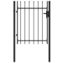 Fence gate with a door and black steel tips 1x1.2 m by vidaXL, garden gates - Ref: Foro24-146033, Price: 147,69 €, Discount: %