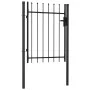Zauntor mit Tür und schwarzen Stahlspitzen 1x1,2 m von vidaXL, Gartentore - Ref: Foro24-146033, Preis: 147,81 €, Rabatt: %