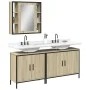 Set de muebles de baño 3 pzas madera contrachapada roble sonoma by vidaXL, Bathroom furniture - Ref: Foro24-3214731, Price: 1...