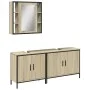Set de muebles de baño 3 pzas madera contrachapada roble sonoma by vidaXL, Bathroom furniture - Ref: Foro24-3214731, Price: 1...