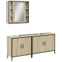 Set de muebles de baño 3 pzas madera contrachapada roble sonoma by vidaXL, Bathroom furniture - Ref: Foro24-3214731, Price: 1...