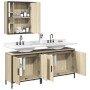 Set de muebles de baño 3 pzas madera contrachapada roble sonoma by vidaXL, Bathroom furniture - Ref: Foro24-3214731, Price: 1...