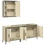 Set de muebles de baño 3 pzas madera contrachapada roble sonoma by vidaXL, Bathroom furniture - Ref: Foro24-3214731, Price: 1...