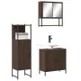 Set de muebles baño 3 pzas madera contrachapada roble marrón by vidaXL, Bathroom furniture - Ref: Foro24-3214704, Price: 168,...