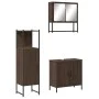 Set de muebles baño 3 pzas madera contrachapada roble marrón by vidaXL, Bathroom furniture - Ref: Foro24-3214704, Price: 168,...