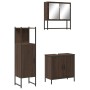 Set de muebles baño 3 pzas madera contrachapada roble marrón de vidaXL, Muebles de baño - Ref: Foro24-3214704, Precio: 170,43...