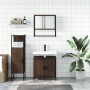 Set de muebles baño 3 pzas madera contrachapada roble marrón de vidaXL, Muebles de baño - Ref: Foro24-3214704, Precio: 170,43...