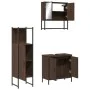 Set de muebles baño 3 pzas madera contrachapada roble marrón by vidaXL, Bathroom furniture - Ref: Foro24-3214704, Price: 168,...
