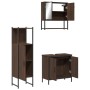 Set de muebles baño 3 pzas madera contrachapada roble marrón de vidaXL, Muebles de baño - Ref: Foro24-3214704, Precio: 170,43...