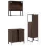 Set de muebles baño 3 pzas madera contrachapada roble marrón de vidaXL, Muebles de baño - Ref: Foro24-3214704, Precio: 170,43...