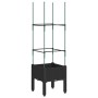Blumenkasten mit schwarzem PP-Gitter 40x40x142,5 cm von vidaXL, Töpfe und Pflanzgefäße - Ref: Foro24-367948, Preis: 32,26 €, ...