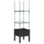 Jardinera con enrejado PP negro 40x40x142,5 cm de vidaXL, Maceteros y jardineras - Ref: Foro24-367948, Precio: 31,85 €, Descu...