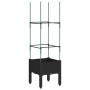 Blumenkasten mit schwarzem PP-Gitter 40x40x142,5 cm von vidaXL, Töpfe und Pflanzgefäße - Ref: Foro24-367948, Preis: 32,26 €, ...