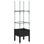 Jardinera con enrejado PP negro 40x40x142,5 cm de vidaXL, Maceteros y jardineras - Ref: Foro24-367948, Precio: 31,85 €, Descu...