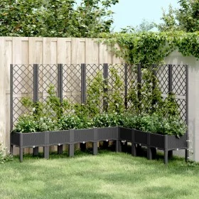 Jardinera con enrejado PP negro 200x160x142 cm by vidaXL, Pots and planters - Ref: Foro24-367943, Price: 276,13 €, Discount: %