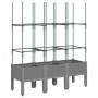 Blumenkasten mit hellem grauen PP-Gitter 120x40x142,5 cm von vidaXL, Töpfe und Pflanzgefäße - Ref: Foro24-367957, Preis: 59,7...