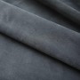 Cortinas opacas y ganchos 2 uds terciopelo antracita 140x245 cm