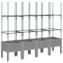 Blumenkasten mit hellem grauen PP-Gitter 160x40x142,5 cm von vidaXL, Töpfe und Pflanzgefäße - Ref: Foro24-367962, Preis: 94,3...