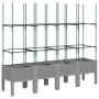Jardinera con enrejado PP gris claro 160x40x142,5 cm de vidaXL, Maceteros y jardineras - Ref: Foro24-367962, Precio: 86,60 €,...