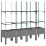 Blumenkasten mit hellem grauen PP-Gitter 160x40x142,5 cm von vidaXL, Töpfe und Pflanzgefäße - Ref: Foro24-367962, Preis: 94,3...
