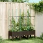Jardinera con enrejado PP marrón 120x40x142,5 cm de vidaXL, Maceteros y jardineras - Ref: Foro24-367960, Precio: 60,12 €, Des...