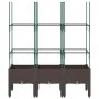 Jardinera con enrejado PP marrón 120x40x142,5 cm de vidaXL, Maceteros y jardineras - Ref: Foro24-367960, Precio: 60,12 €, Des...