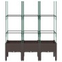 Jardinera con enrejado PP marrón 120x40x142,5 cm de vidaXL, Maceteros y jardineras - Ref: Foro24-367960, Precio: 69,45 €, Des...