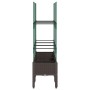 Jardinera con enrejado PP marrón 120x40x142,5 cm de vidaXL, Maceteros y jardineras - Ref: Foro24-367960, Precio: 69,45 €, Des...