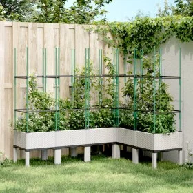 Jardinera con enrejado PP blanco 160x120x142,5 cm by vidaXL, Pots and planters - Ref: Foro24-367969, Price: 104,19 €, Discoun...