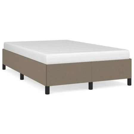 Taupe gray fabric bed frame 120x190 cm by vidaXL, Beds and slatted bases - Ref: Foro24-379512, Price: 93,97 €, Discount: %