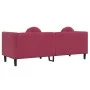 Sofá con cojines 3 plazas terciopelo rojo tinto de vidaXL, Sofás - Ref: Foro24-372646, Precio: 271,97 €, Descuento: %