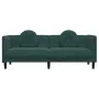 Sofá con cojines 3 plazas terciopelo verde oscuro by vidaXL, Sofas - Ref: Foro24-372644, Price: 309,51 €, Discount: %