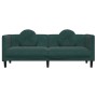 Sofá con cojines 3 plazas terciopelo verde oscuro by vidaXL, Sofas - Ref: Foro24-372644, Price: 314,78 €, Discount: %