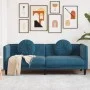 Sofá con cojines 3 plazas terciopelo azul by vidaXL, Sofas - Ref: Foro24-372650, Price: 272,01 €, Discount: %