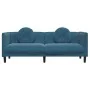 Sofá con cojines 3 plazas terciopelo azul by vidaXL, Sofas - Ref: Foro24-372650, Price: 272,01 €, Discount: %