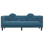 Sofá con cojines 3 plazas terciopelo azul by vidaXL, Sofas - Ref: Foro24-372650, Price: 275,89 €, Discount: %
