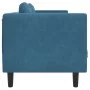 Sofá con cojines 3 plazas terciopelo azul by vidaXL, Sofas - Ref: Foro24-372650, Price: 272,01 €, Discount: %
