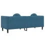 Sofá con cojines 3 plazas terciopelo azul by vidaXL, Sofas - Ref: Foro24-372650, Price: 272,01 €, Discount: %