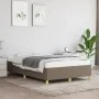 Taupe gray fabric bed frame 120x190 cm by vidaXL, Beds and slatted bases - Ref: Foro24-379519, Price: 89,78 €, Discount: %