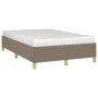 Taupe gray fabric bed frame 120x190 cm by vidaXL, Beds and slatted bases - Ref: Foro24-379519, Price: 89,78 €, Discount: %