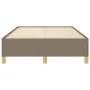 Taupe gray fabric bed frame 120x190 cm by vidaXL, Beds and slatted bases - Ref: Foro24-379519, Price: 89,78 €, Discount: %