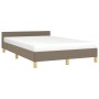Bed frame with headboard taupe gray fabric 120x190 cm by vidaXL, Beds and slatted bases - Ref: Foro24-379538, Price: 98,23 €,...