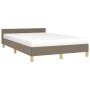 Estructura de cama con cabecero tela gris taupe 120x190 cm de vidaXL, Camas y somieres - Ref: Foro24-379538, Precio: 96,96 €,...
