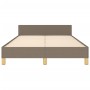 Bed frame with headboard taupe gray fabric 120x190 cm by vidaXL, Beds and slatted bases - Ref: Foro24-379538, Price: 98,23 €,...