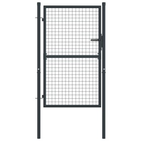 Puerta de malla de jardín acero galvanizado gris 100x175 cm de vidaXL, Puertas de jardín - Ref: Foro24-145772, Precio: 158,67...