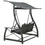 3-seater garden swing swing and gray synthetic rattan awning by vidaXL, Garden rockers - Ref: Foro24-49229, Price: 322,77 €, ...