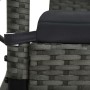 3-Sitzer-Gartenschaukel und graue synthetische Rattan-Markise von vidaXL, Gartenwippen - Ref: Foro24-49229, Preis: 328,18 €, ...