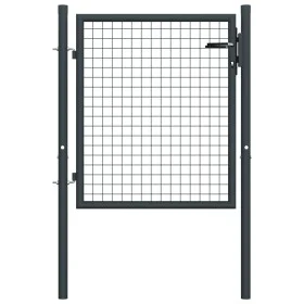 Gartentor aus verzinktem Stahlgeflecht, grau, 100x125 cm. von vidaXL, Gartentore - Ref: Foro24-145771, Preis: 134,07 €, Rabat...